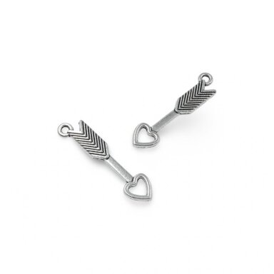 30x7mm sidabro sp. pakabukas strėlė, 18vnt.