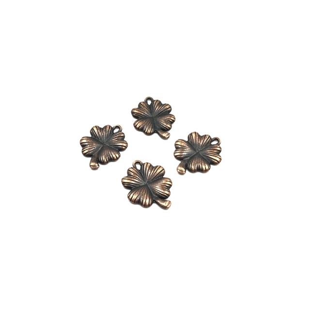 25x19mm vario sp. pakabukas dobilas, 9vnt.