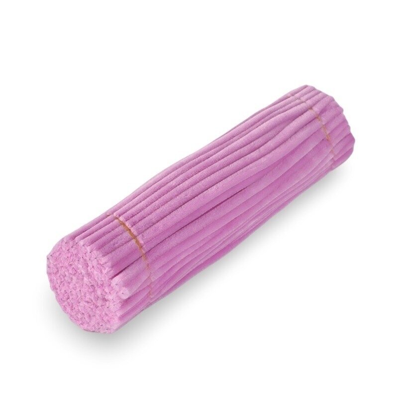 30cm rožinės sp. pūkuota šenilo vielutė, 100vnt.