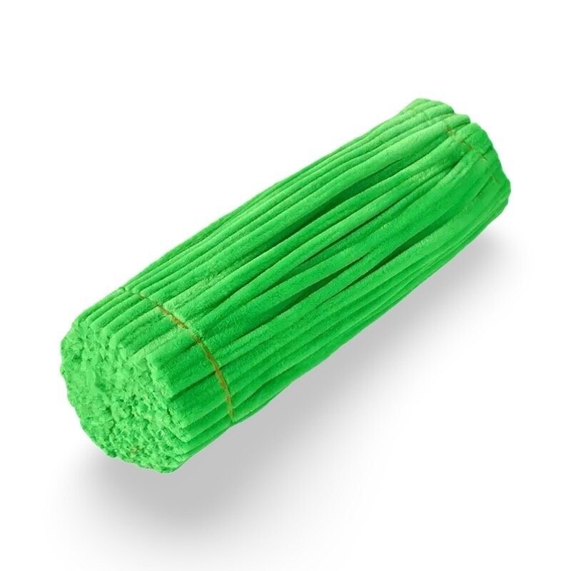 30cm žalios sp. pūkuota šenilo vielutė, 100vnt.