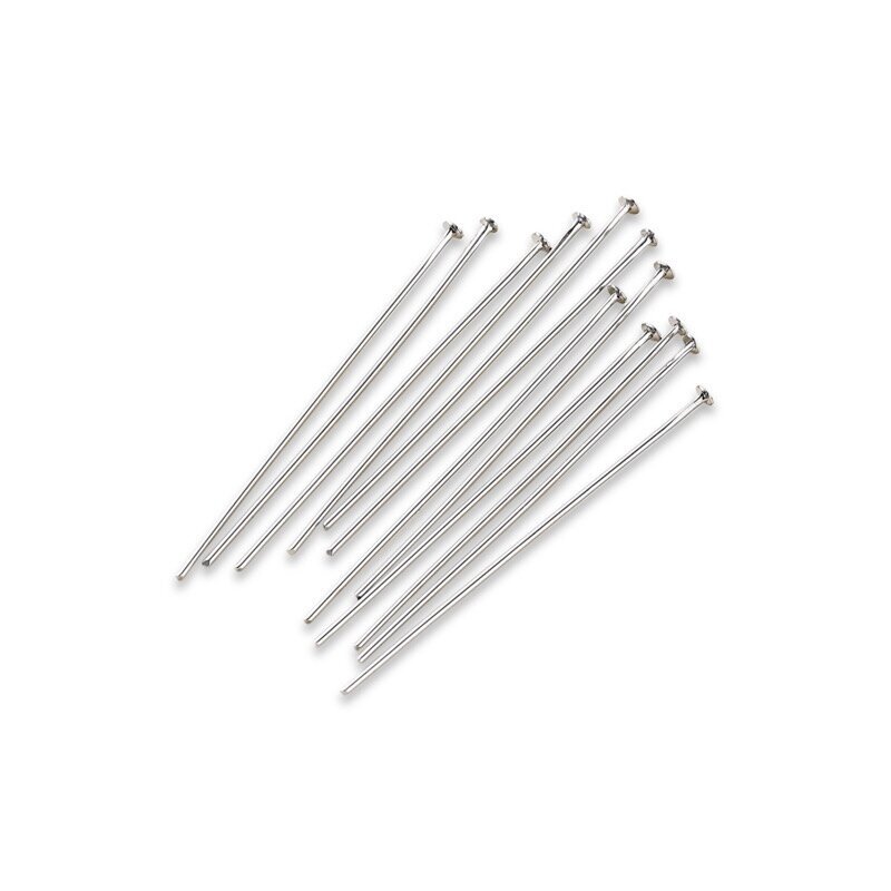 30mm platinos sp. nerūdijančio plieno vinukai su plokščia galvute, 10vnt.