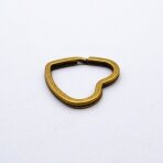 31mm žalvario sp. raktų pakabukų žiedas širdelės formos, 3vnt.