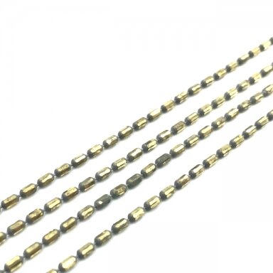 3,1x1,5mm pilkos sp. grandinėlė, 1m.