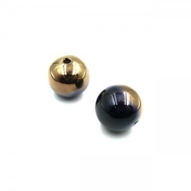 32mm juodos ir aukso sp. keramikiniai karoliukai, 2vnt. 32mm juodos ir aukso sp. keramikiniai karoliukai, 2vnt.