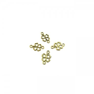 20x13mm aukso sp. pakabukas dobilas, 27vnt.