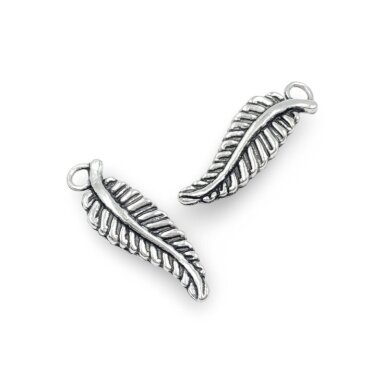 32x10mm sidabro sp. pakabukas lapas, 7vnt.