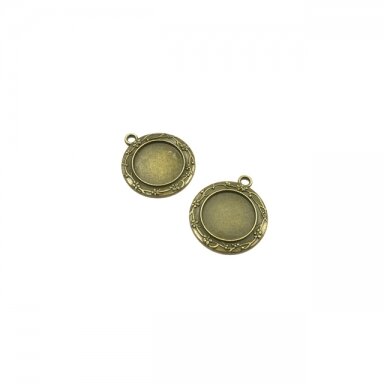34x30mm žalvario sp. rėmelis 19,6mm kabošonui, 2vnt. 34x30mm žalvario sp. rėmelis 19,6mm kabošonui, 2vnt.