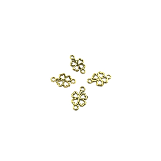20x13mm aukso sp. pakabukas dobilas, 27vnt.