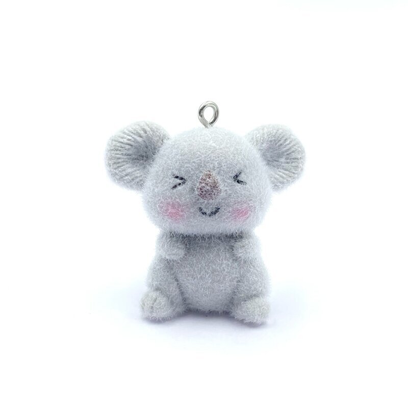 33x33mm pliušinio kailio pakabukas, 1vnt.