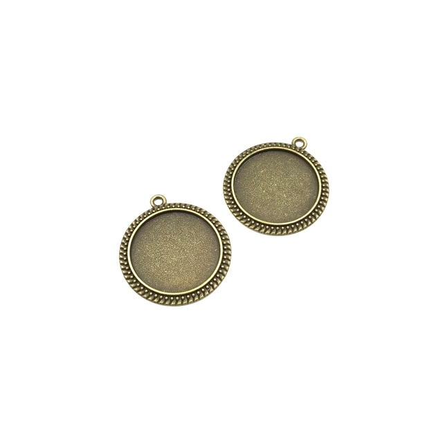 42x38mm žalvario sp. rėmelis 29,7mm kabošonui, 2vnt.