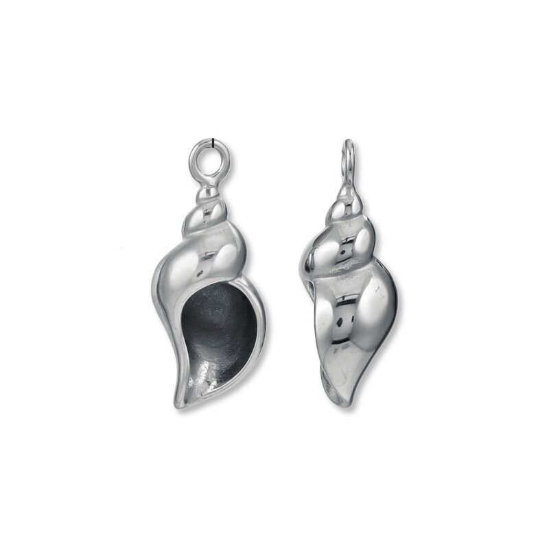 34x14mm platinos sp. nerūdijančio plieno pakabukas kriauklė, 1vnt. 34x14mm platinos sp. nerūdijančio plieno pakabukas kriauklė, 1vnt.