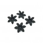 35x35mm juodos sp. ECO plastiko karoliukai gėlės, 4vnt.