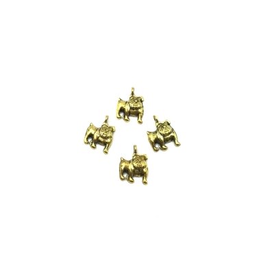 18x13mm aukso sp. pakabukas šuo, 16vnt.