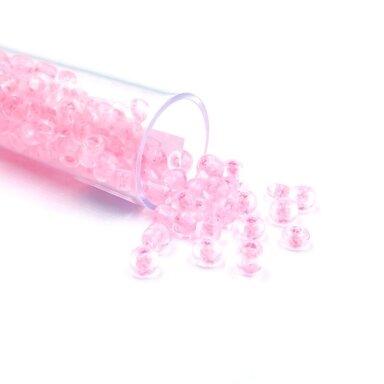3,5x4,5mm rožinės sp. biserio karoliukai, ±12g