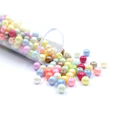 3,5x4mm mix sp. biserio karoliukai, ±12g