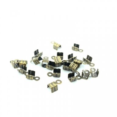 3,5x7mm žalvario sp. užbaigimo detalė juostelei, ±190vnt.
