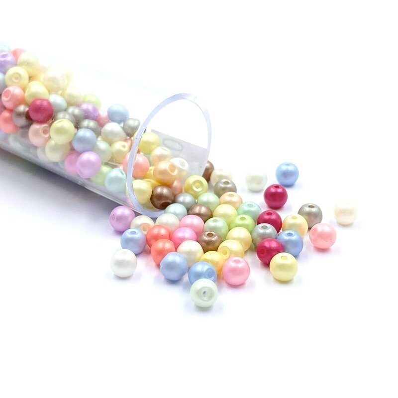 3,5x4mm mix sp. biserio karoliukai, ±12g