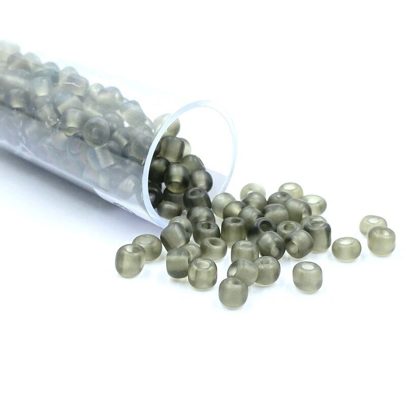 3,5x4mm pilkšvos sp. biserio karoliukai, ±12g