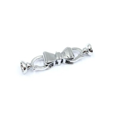 36x8mm platinos sp. nerūdijančio plieno dvigubas užsegimas, 1vnt.