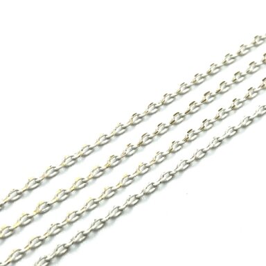 2,35x1,5mm šviesiai žydros sp. grandinėlė, 1m