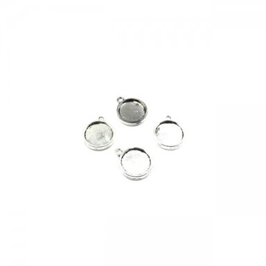 14x11mm sidabro sp. rėmelis 8,2mm kabošonui, 20vnt.