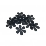 3cm juodos sp. šifono gėlytės, 30vnt.