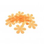 3cm oranžinės sp. šifono gėlytės, 30vnt.