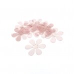 3cm pelenų rožinės sp. šifono gėlytės, 30vnt.