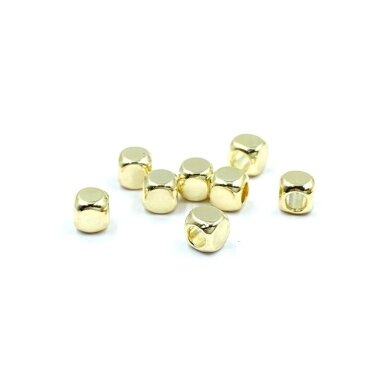 3mm 14k aukso sp. nerūdijančio plieno intarpas kubas, 8vnt. 3mm 14k aukso sp. nerūdijančio plieno intarpas kubas, 8vnt.