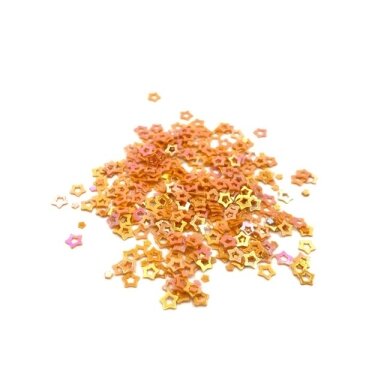 3mm oranžinės sp. žvyneliai žvaigždutės, 5g
