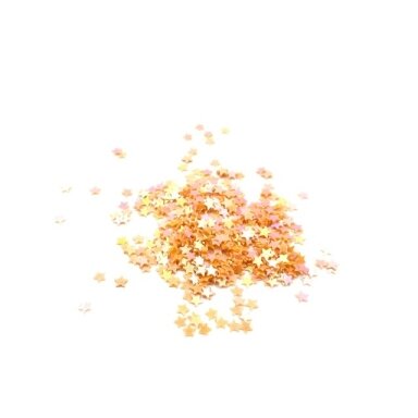 3mm oranžinės sp. žvyneliai žvaigždutės, 5g