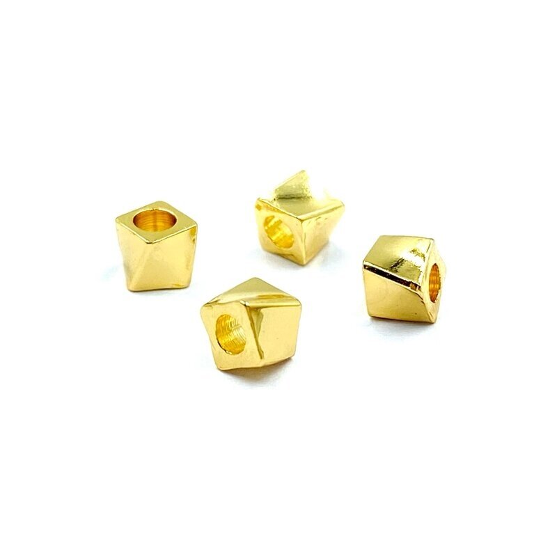 3mm 18k aukso sp. nerūdijančio plieno intarpas, 4vnt.