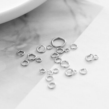 3x0,4mm platinos sp. nerūdijančio plieno žiedeliai, 20vnt. 3x0,4mm platinos sp. nerūdijančio plieno žiedeliai, 20vnt.