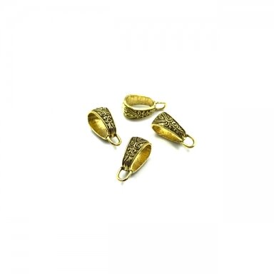 7x18mm aukso sp. pakabukų laikikliai, 16vnt.