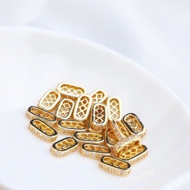 3x12mm 14k aukso sp. nerūdijančio plieno intarpas, 1vnt.