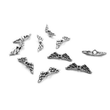 3x12mm sidabro sp. intarpai, 90vnt.