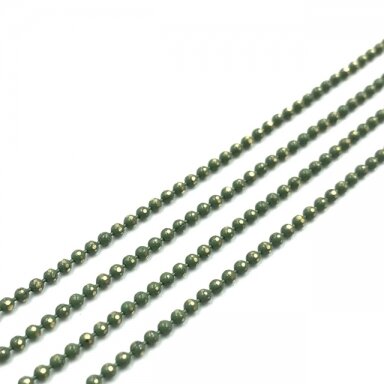 1,5x1,5mm žalios sp. grandinėlė, 1m.