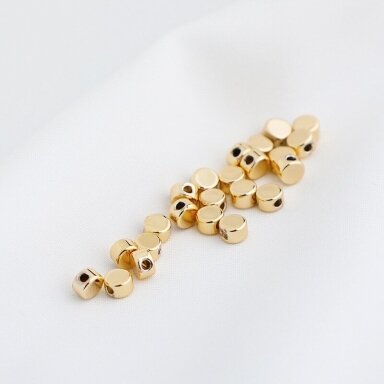 3x2,6mm 14k aukso sp. nerūdijančio plieno intarpai, 5vnt.