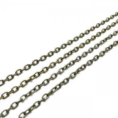4x3mm žalvario sp. grandinėlė, 1m