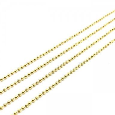 1,5x1,5mm aukso sp. grandinėlė, 1m