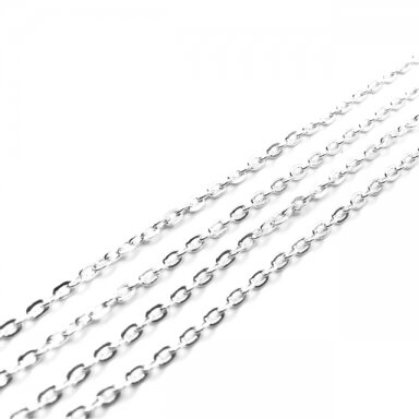 3x2mm sidabro sp. grandinėlė, 1m