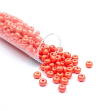 3x4mm koralų sp. biserio karoliukai, ±13g