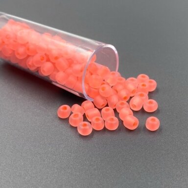 3x4mm maitiniai koralų sp. biserio karoliukai, ±12g