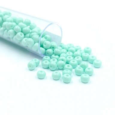 3x4mm mėtinės sp. biserio karoliukai, ±12g