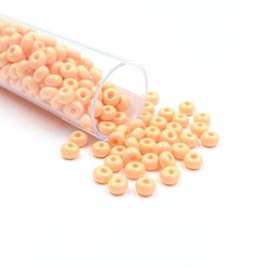 3x4mm oranžinės sp. biserio karoliukai, ±13g