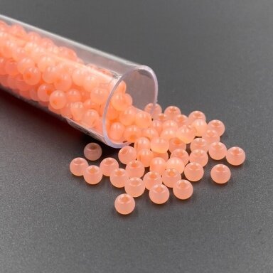 3x4mm oranžinės sp. biserio karoliukai, ±13g