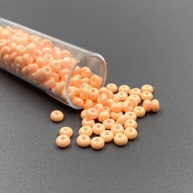 3x4mm oranžinės sp. biserio karoliukai, ±14g