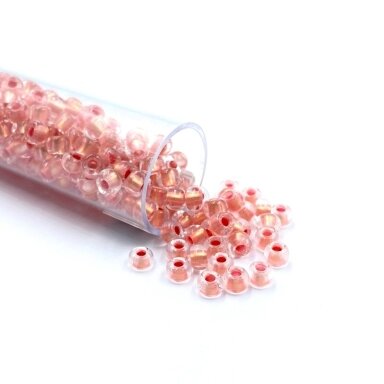 3x4mm perlamutrinės koralų sp. biserio karoliukai, ±13g