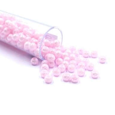 3x4mm rožinės sp. biserio karoliukai, ±12g