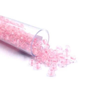 3x4mm rožinės sp. biserio karoliukai, ±12g